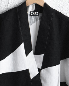 Black and White Print Coat