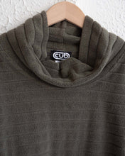 Load image into Gallery viewer, Striped Fleece Cowl Neck Sweater
