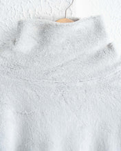 Load image into Gallery viewer, Light Grey Cowl Neck Fuzzy Sweater
