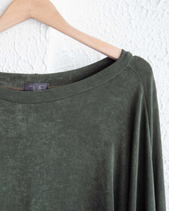 Olive Green Vintage Rayon Top