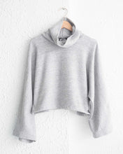 Load image into Gallery viewer, Light Grey Tri-Blend Bell Sleeve Sweater
