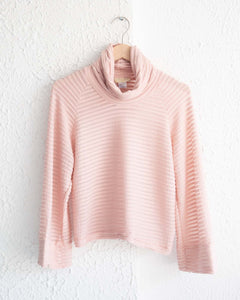 Light Pink Sheer Stripe Top