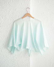 Load image into Gallery viewer, Mint Checked Satin Wrap Top
